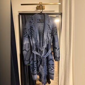 Badgley Mischka Blue Knit Cardigan